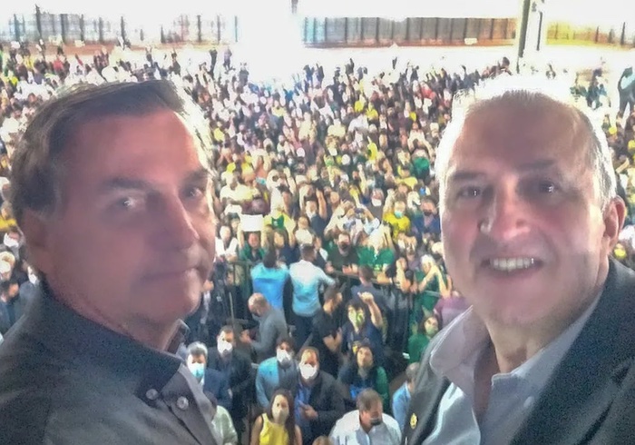 Bolsonaro e Aroldo Martins em Maringá